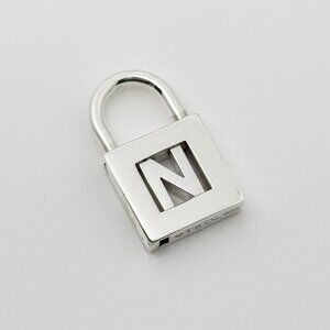 Tiffany & Co Sterling Silver Letter N Alphabet Initial Padlock Charm Pendant